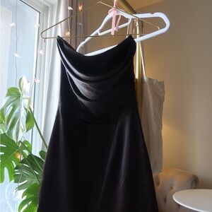 Elegant Black Strapless Dress